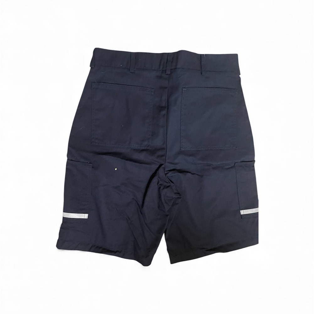 FedEx Workwear Utility Cargo Shorts Navy Blue 36x11 Reflective Trim